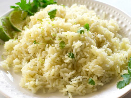 Instant Pot Cafe Rio Cilantro Lime Rice - Perry's Plate