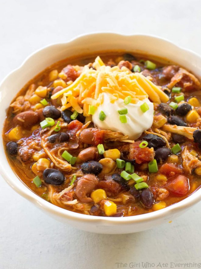 Chicken Taco Soup Recipe (+VIDEO) - The Girl Who Ate Everything