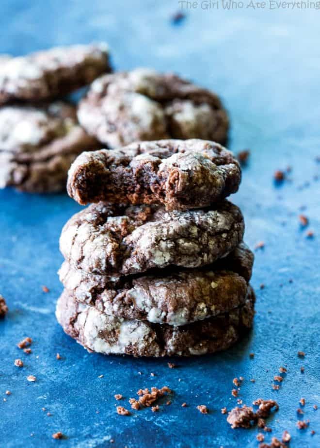 Chocolate Ooey Gooey Butter Cookies - The Girl Who Ate Everything