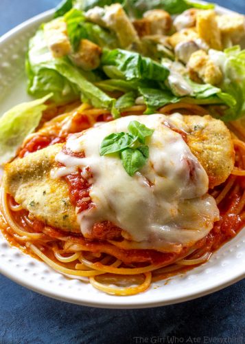 Easy Baked Chicken Parmesan - The Girl Who Ate Everything