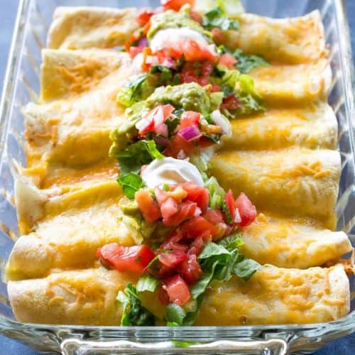 Honey Lime Chicken Enchiladas - The Girl Who Ate Everything