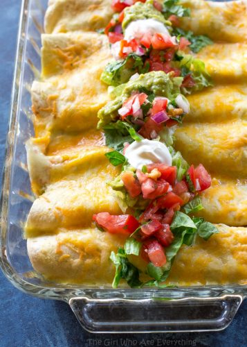 Honey Lime Chicken Enchiladas - The Girl Who Ate Everything