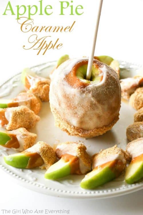 Apple Pie Caramel Apple - The Girl Who Ate Everything