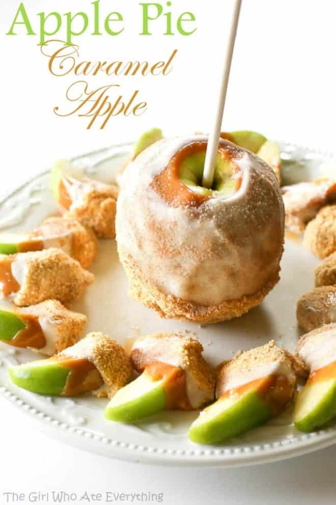 Apple Pie Caramel Apple - The Girl Who Ate Everything