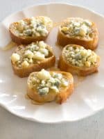 Gorgonzola and Honey Bruschetta - The Girl Who Ate Everything