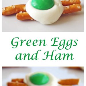 Green Eggs and Ham Pretzels