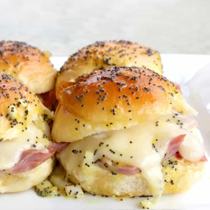 Ham and Cheese Sliders w/ Poppy Seed Sauce - I Heart Naptime