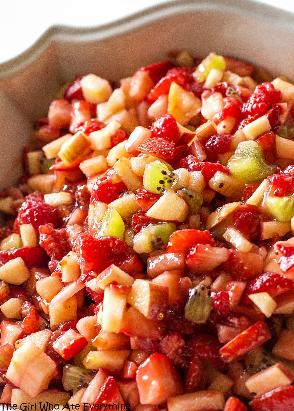 Fruit Salsa With Baked Cinnamon Chips - The Girl Who Ate Everything