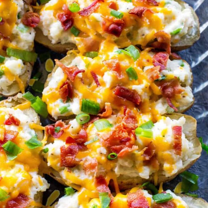 Twice Baked Potatoes Recipe (+VIDEO) - The Girl Who Ate Everything