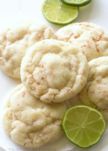 Chewy Coconut Lime Sugar Cookies - The Girl Who Ate Everything