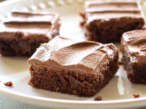 Sheet Pan Frosted Brownies for a Crowd - Of Batter and Dough