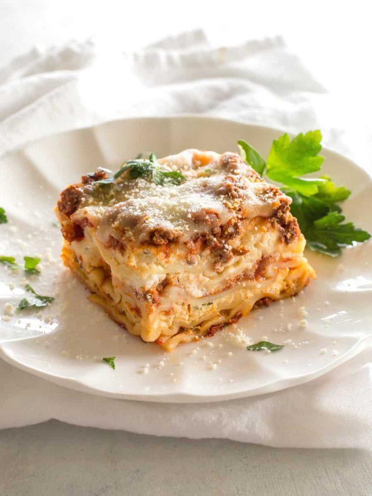 Crockpot Lasagna Recipe - The Girl Who Ate Everything