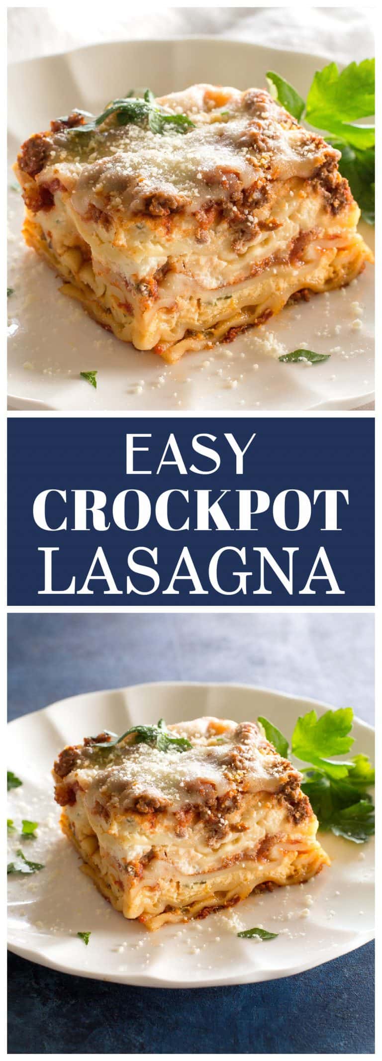 Crockpot Lasagna Recipe - The Girl Who Ate Everything