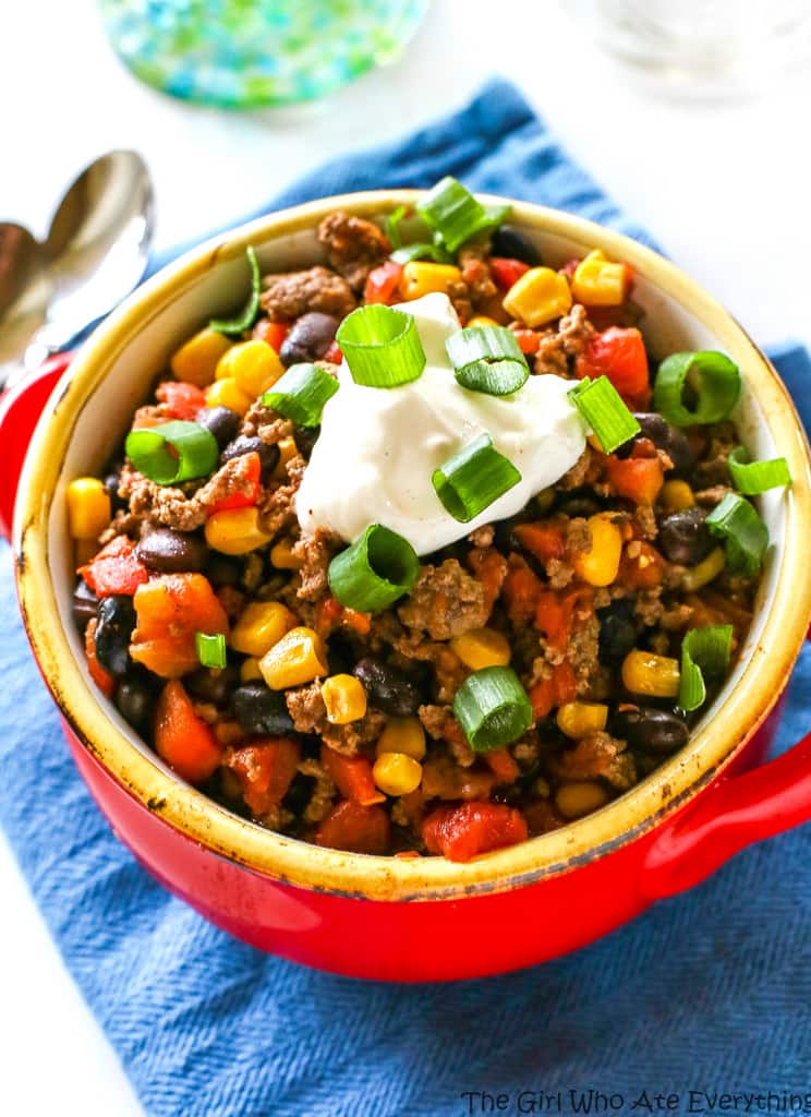 Healthy Spicy Beef And Black Bean Chili The Girl Who Ate Everything