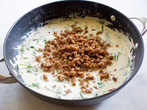 Creamy Sausage And Spinach Pasta - The Girl Who Ate Everything