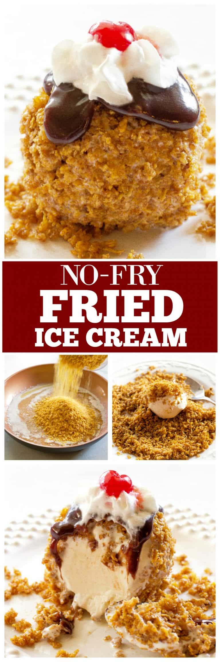 Fried Ice Cream (Without Frying) - The Girl Who Ate Everything