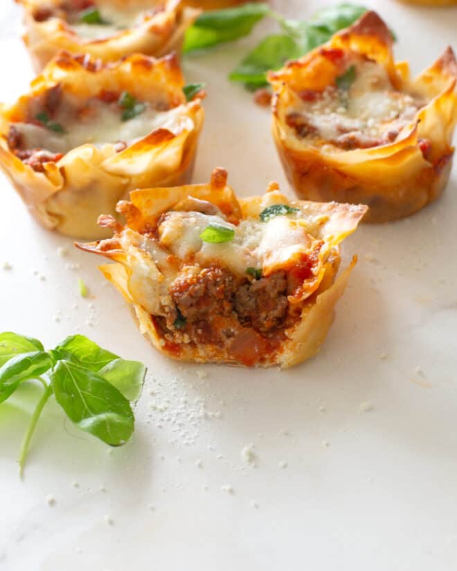 Lasagna Cupcakes Recipe - The Girl Who Ate Everything