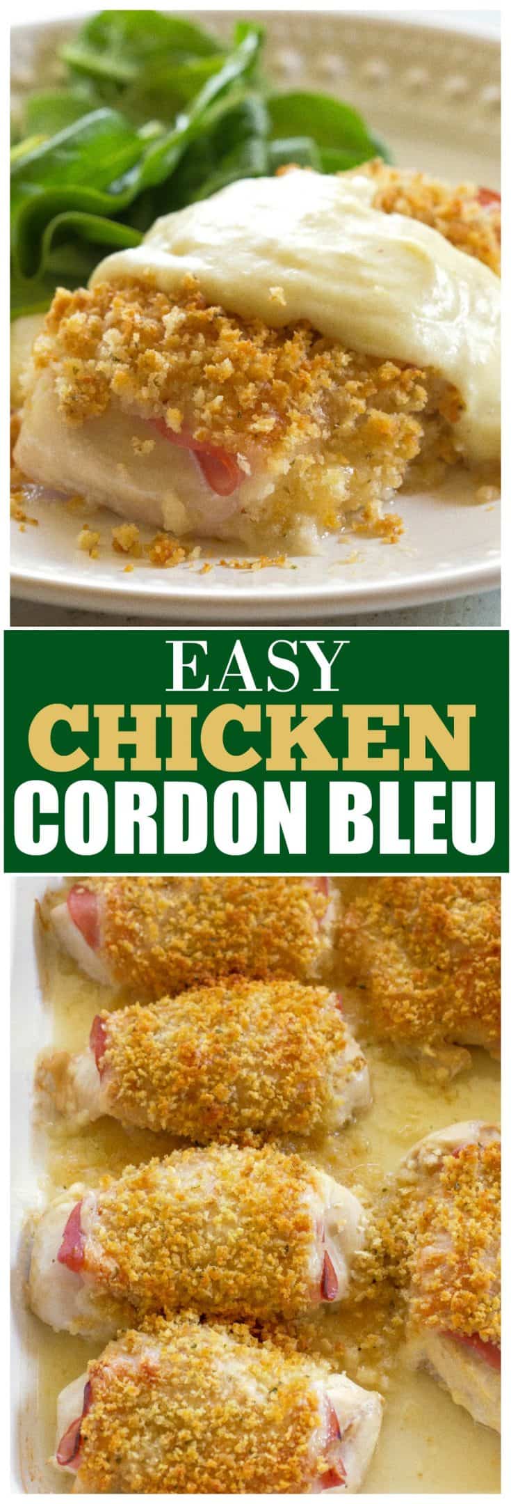 Chicken Cordon Bleu Recipe (+VIDEO) - The Girl Who Ate Everything