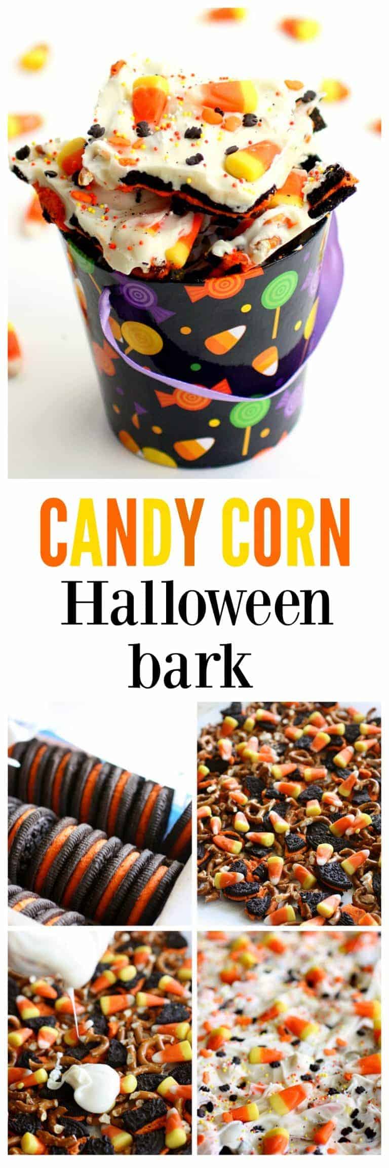 Halloween Candy Corn Cookie Bark - The Girl Who Ate Everything