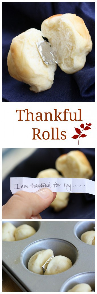 Thankful Rolls - a fun way to liven up the conversation at the Thanksgiving table. #breads #rolls #thanksgiving #traditions