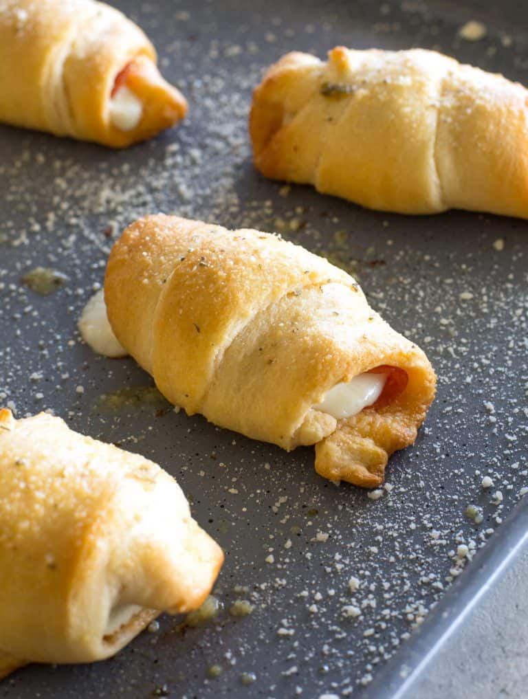 Pepperoni Cheese Stick Roll Ups (+VIDEO) - The Girl Who Ate Everything