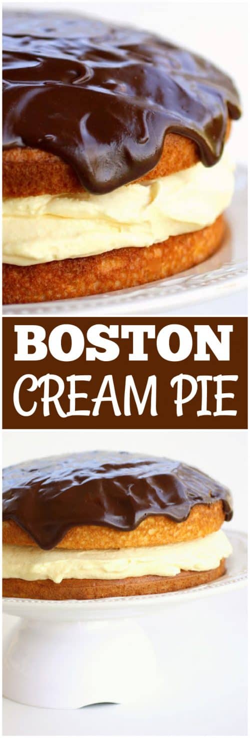 Easy Boston Cream Pie - The Girl Who Ate Everything