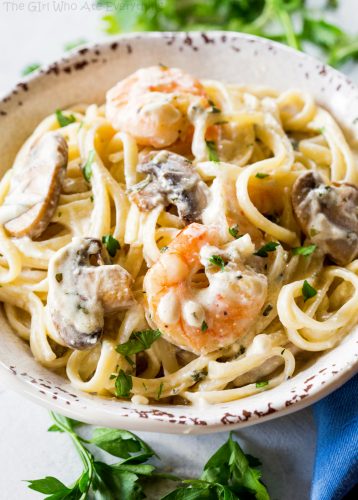 Creamy Shrimp and Mushroom Pasta | The Girl Who Ate Everything