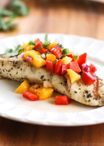 Grilled Tilapia With Mango Salsa - The Girl Who Ate Everything