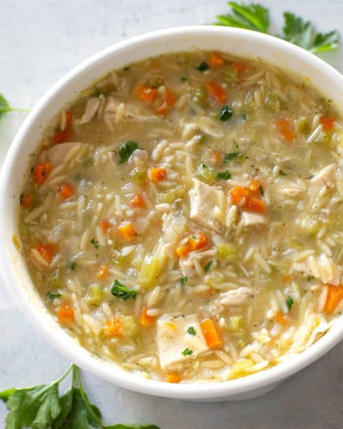 Lemon Chicken Orzo Soup Recipe - The Girl Who Ate Everything