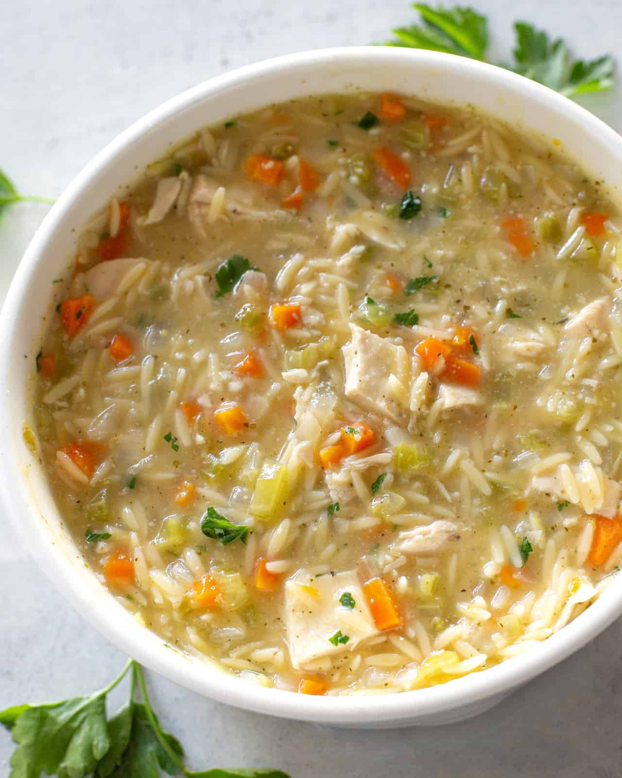 Lemon Chicken Orzo Soup Recipe - The Girl Who Ate Everything