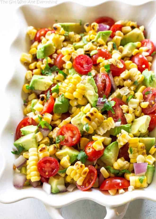 Fresh Corn, Avocado, and Tomato Salad (+VIDEO) The Girl Who Ate