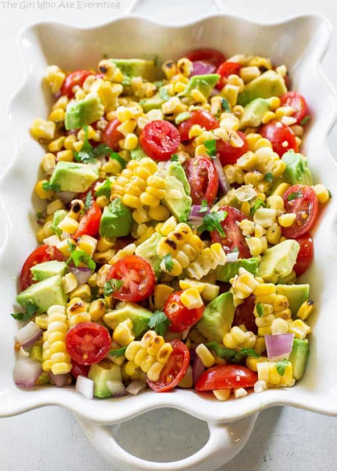 Fresh Corn Avocado And Tomato Salad Video The Girl Who Ate Everything 9169