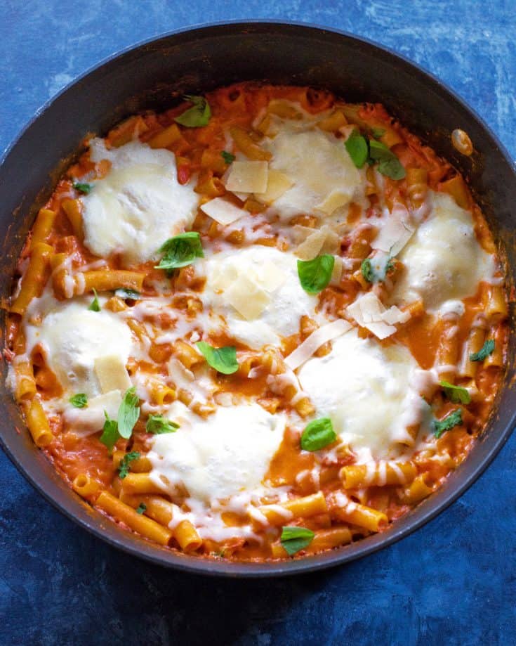 One-Pan Baked Ziti Skillet (+VIDEO) - The Girl Who Ate Everything