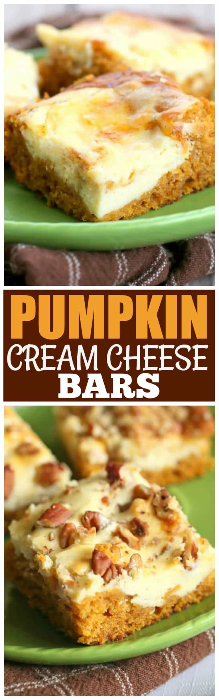 Pumpkin Cream Cheese Bars | The Girl Who Ate Everything