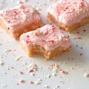 Candy Cane Kiss Cookie Bars