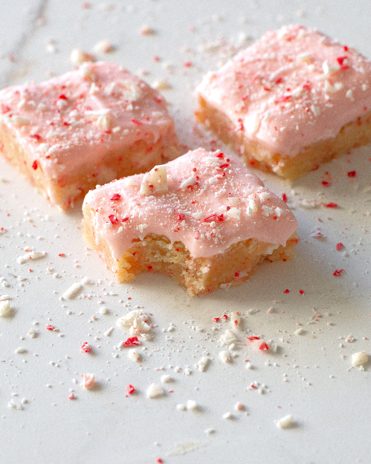 Candy Cane Kiss Cookie Bars