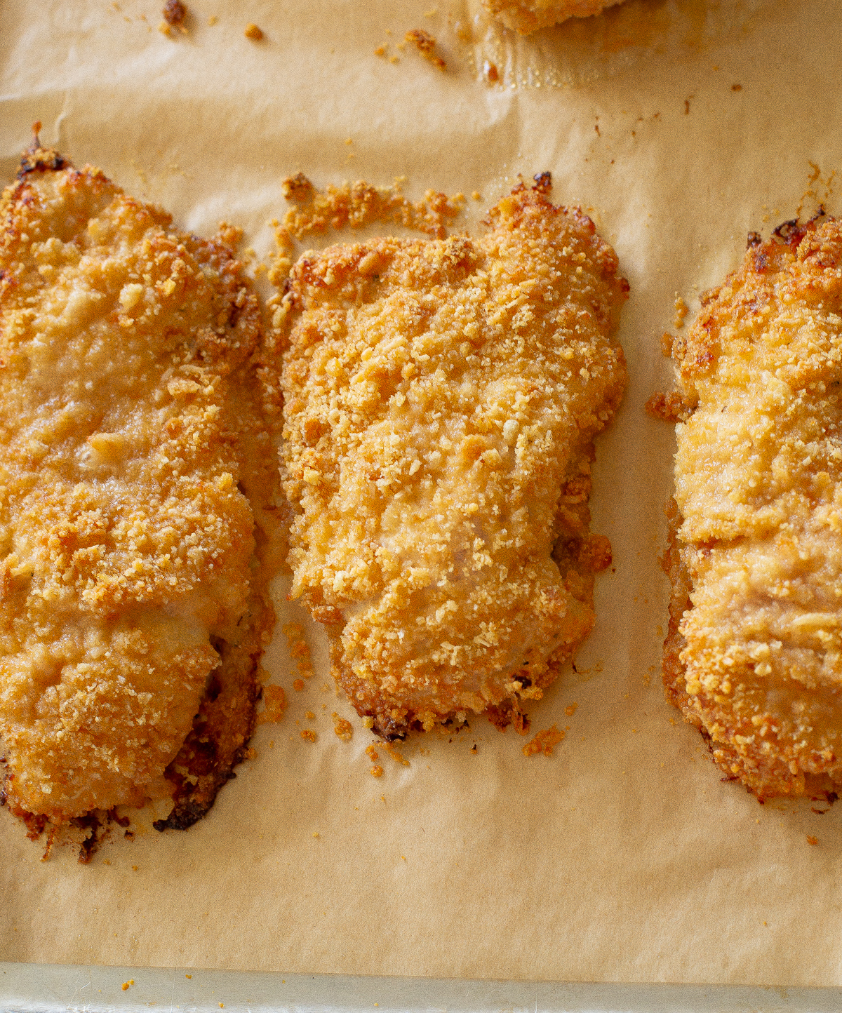 chicken on a baking sheet