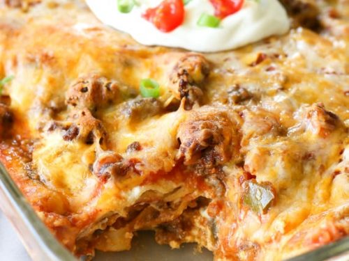 Taco Lasagna Recipe (+VIDEO) - The Girl Who Ate Everything