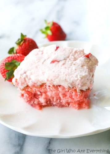 Strawberries and Cream Cake Recipe - The Girl Who Ate Everything