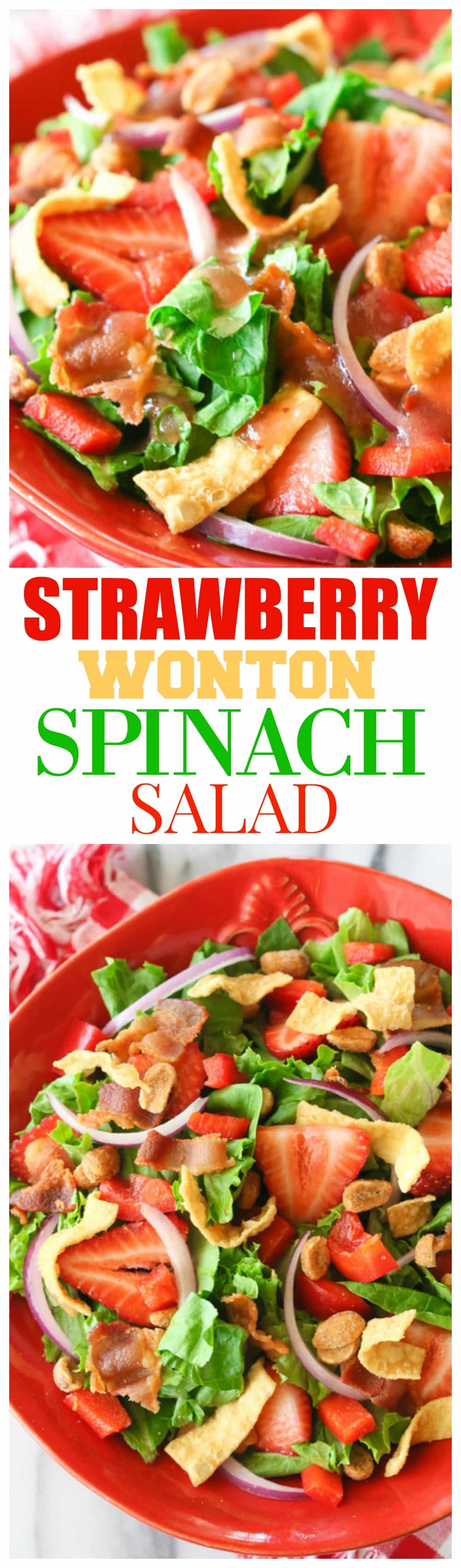 Strawberry Wonton Spinach Salad The Girl Who Ate Everything