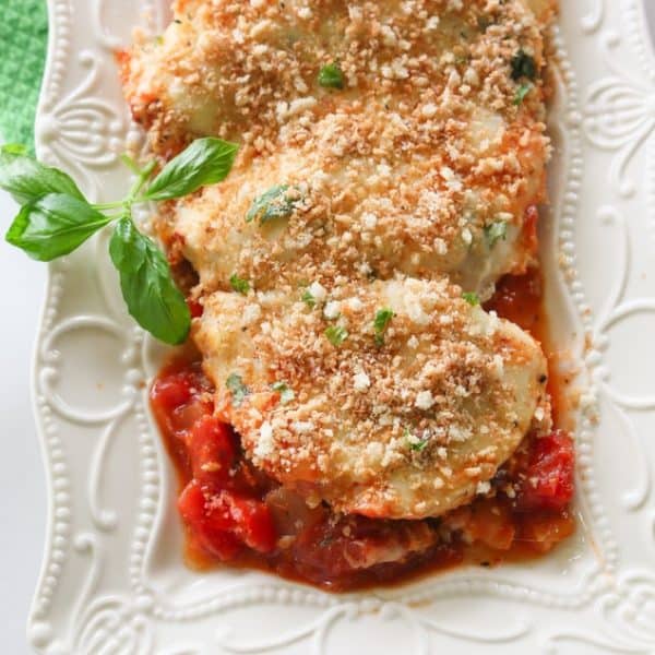 Slow Cooker Chicken Parmesan - The Girl Who Ate Everything