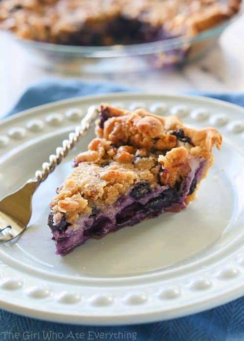 Blueberry Custard Pie - The GIrl Who Ate Everything