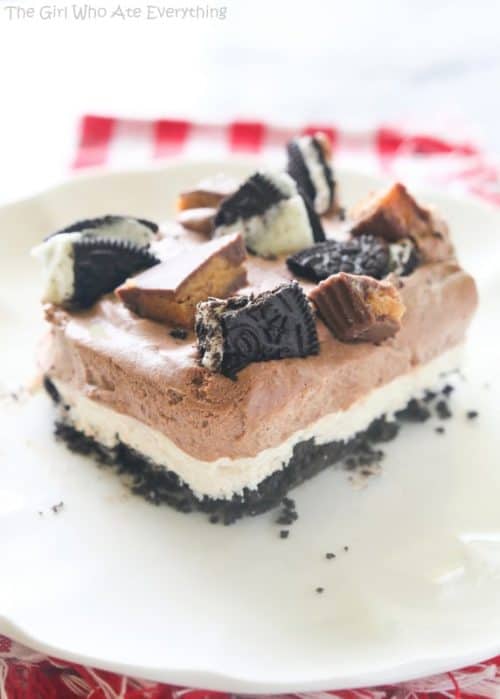 Peanut Butter Oreo Dessert (No-bake) - The Girl Who Ate Everything