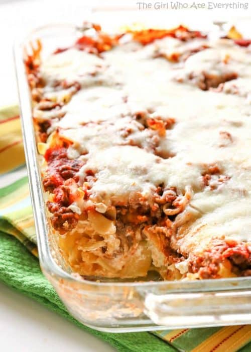 Faux Lasagna Recipe - The Girl Who Ate Everything