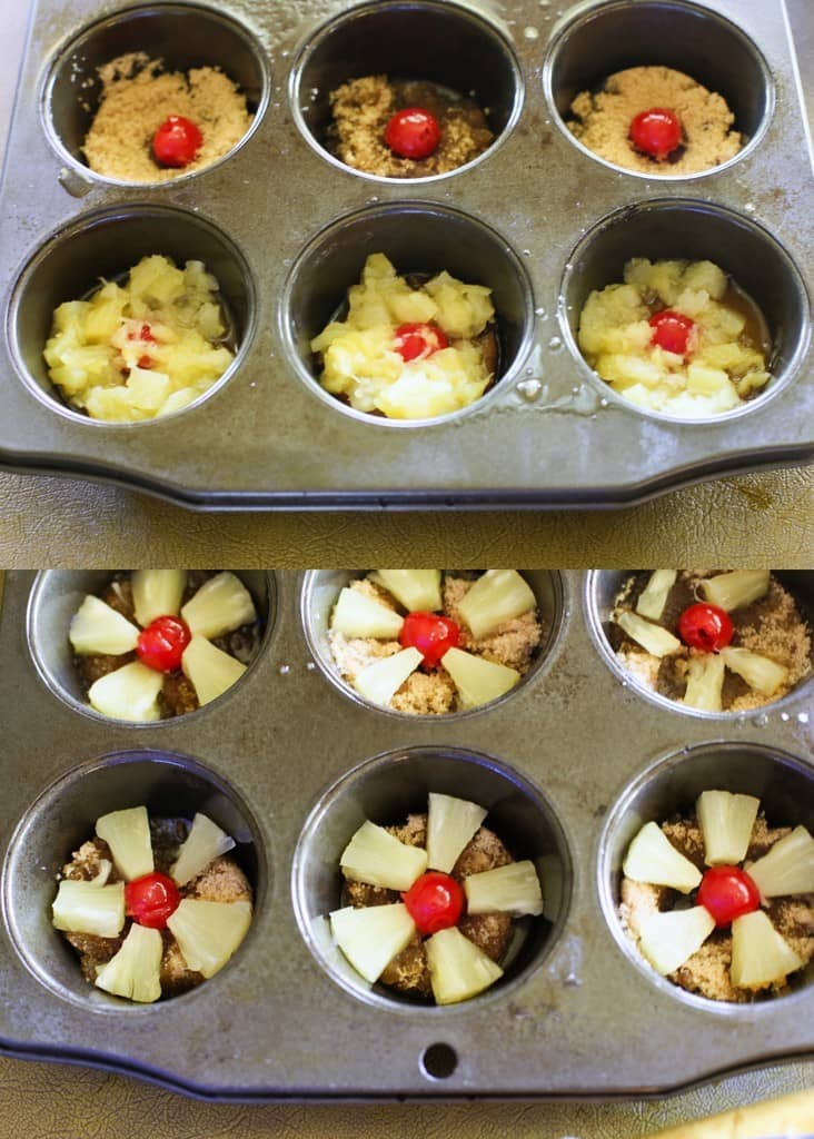 Pineapple Upside Down Cupcakes - The Girl Who Ate Everything