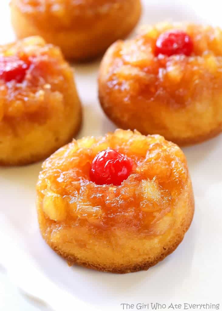 Mini Pineapple Upside Down Cakes - Amanda's Cookin' - Cake & Cupcakes