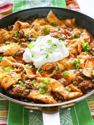 Easy Beef Burrito Skillet Recipe (+VIDEO) - The Girl Who Ate Everything