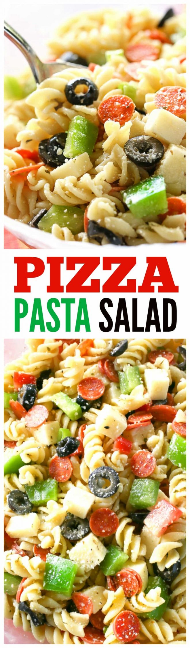 Pizza Pasta Salad Recipe - The Girl Who Ate Everything