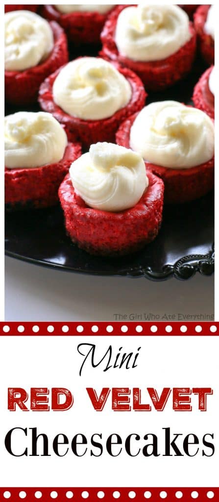 Mini Red Velvet Cheesecakes - The Girl Who Ate Everything