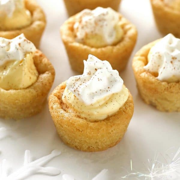 Eggnog Cookie Cups - The Girl Who Ate Everything